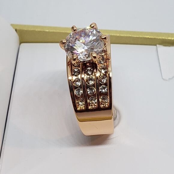 Charter Club rose gold-tone cubic Zirc. ring - Picture 2 of 5